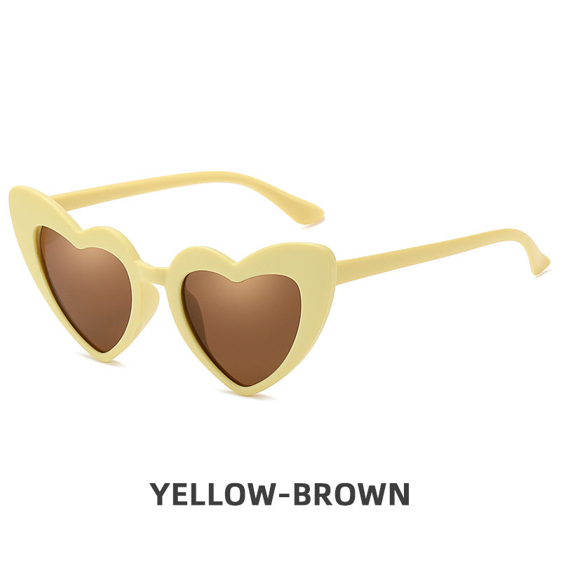 Wholesale Children's Retro Personality Love Style Anti-ultraviolet Sunglasses